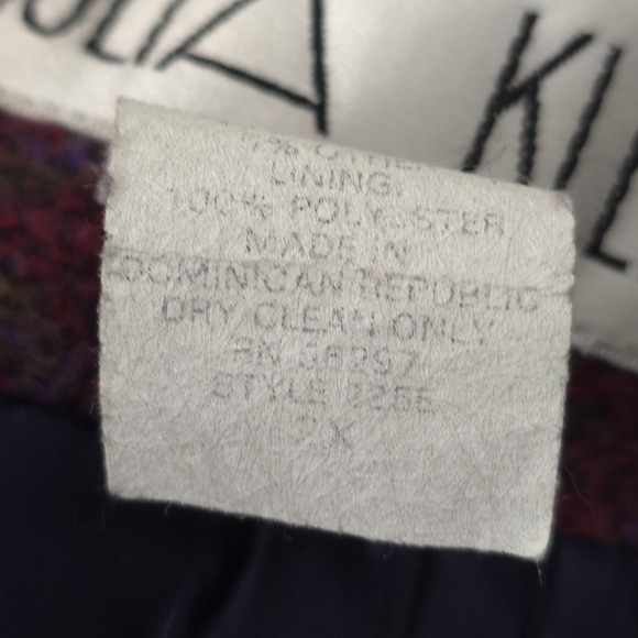 Julia Klein Vintage southwestern cotton Blend Coat 2X - Picture 9 of 9